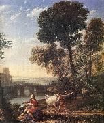 Claude Lorrain Landscape with Apollo Guarding the Herds of Admetus dsf Spain oil painting artist